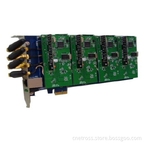 100% +1year Quality Warranty+Free Shipping+ 4 Port GSM Wireless Asterisk Pcic Ard 400e (PCI Express 1X)